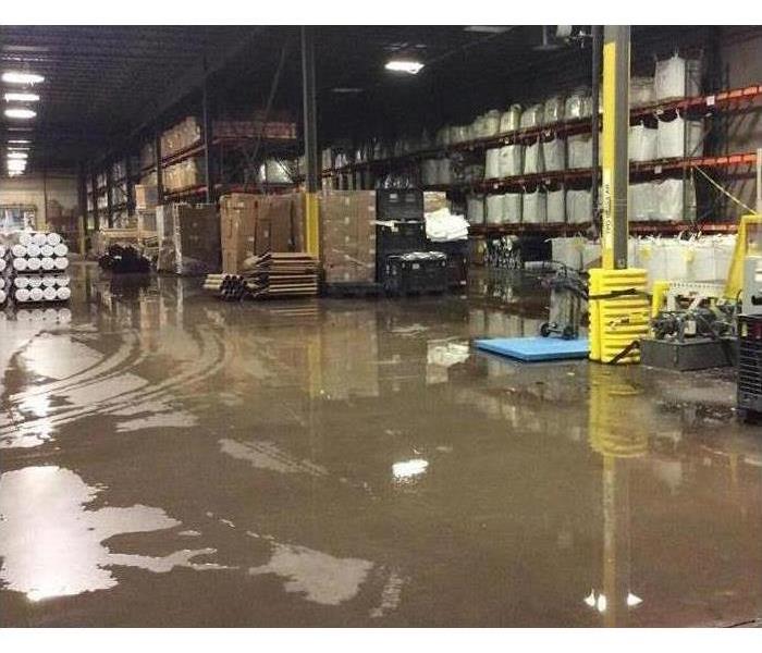 Flooded commercial facility.